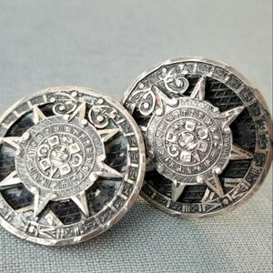 925 Sterling Silver Calendar Cufflinks Mexico